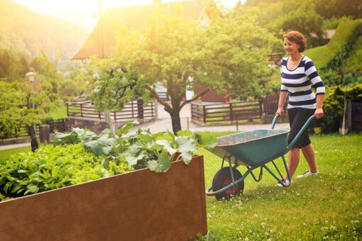 hochbeet im garten bei gaertnern