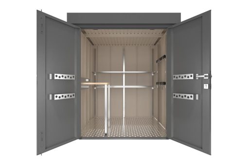 einfaches Ordnungssystem fuer Geraetehaus Medium von ilesto in Anthrazit